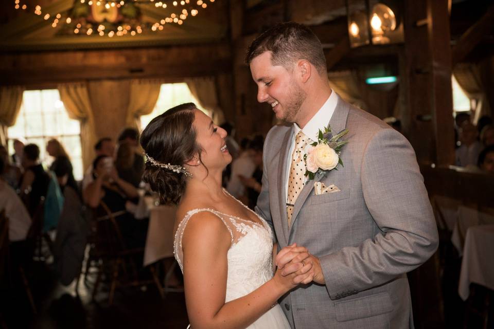 First dance in barn