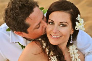 Beach Wedding Kiss