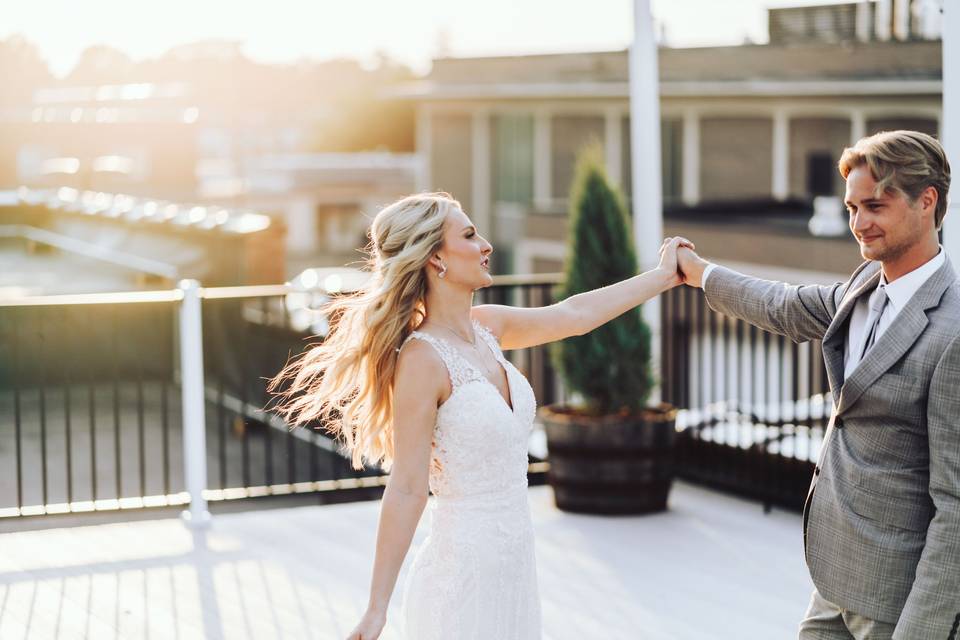 Sunset couple photo