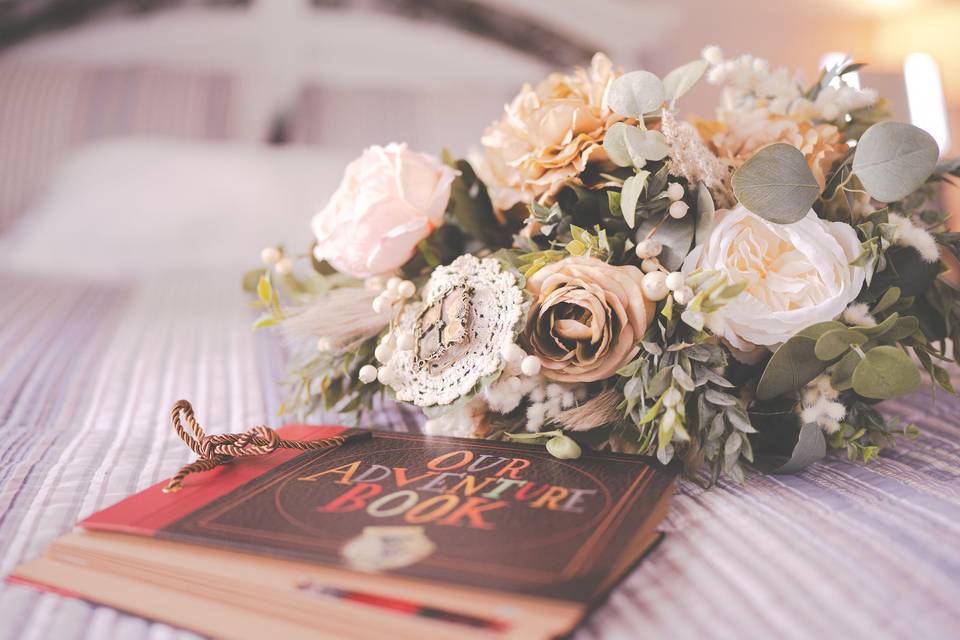 Bouquet and adventure book