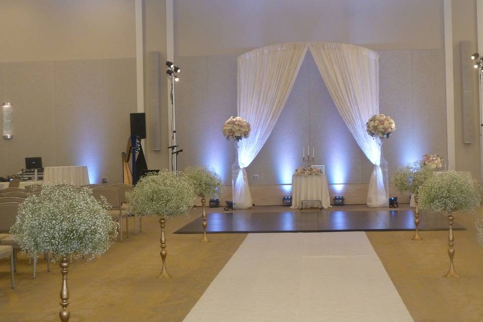 Indoor wedding setup