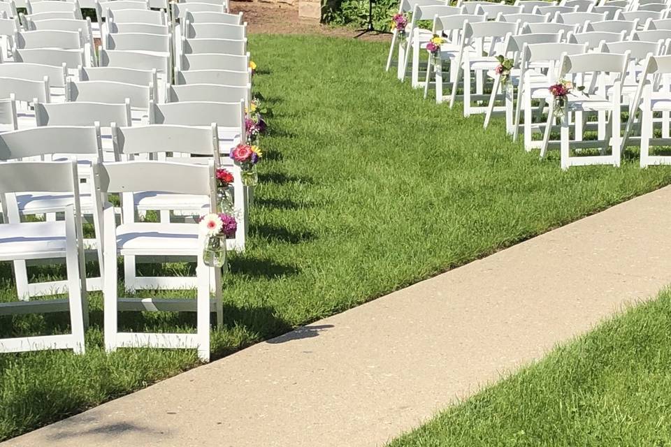 Outdoor wedding site