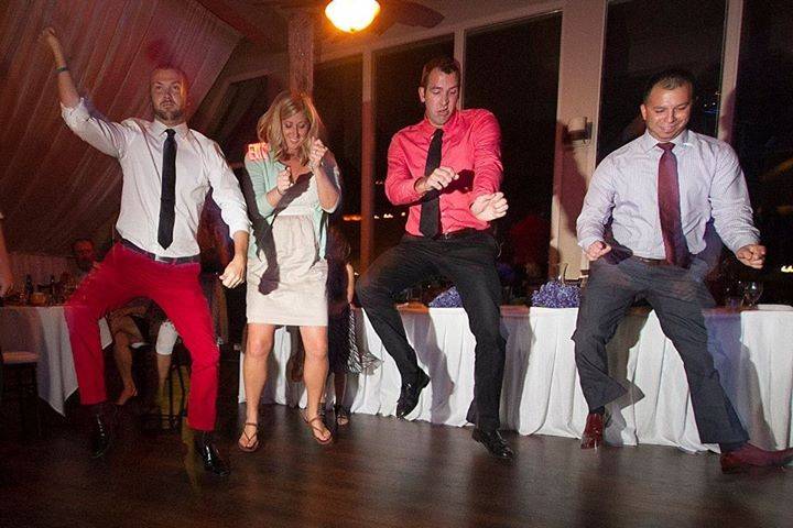 Guests dancing