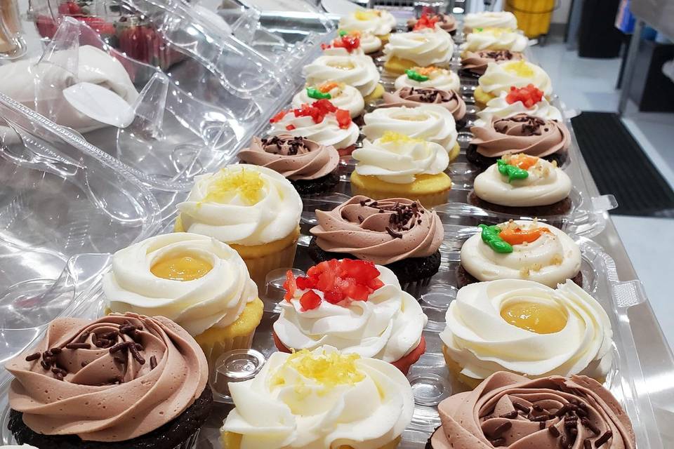 Variety of Gourmet Cupcakes