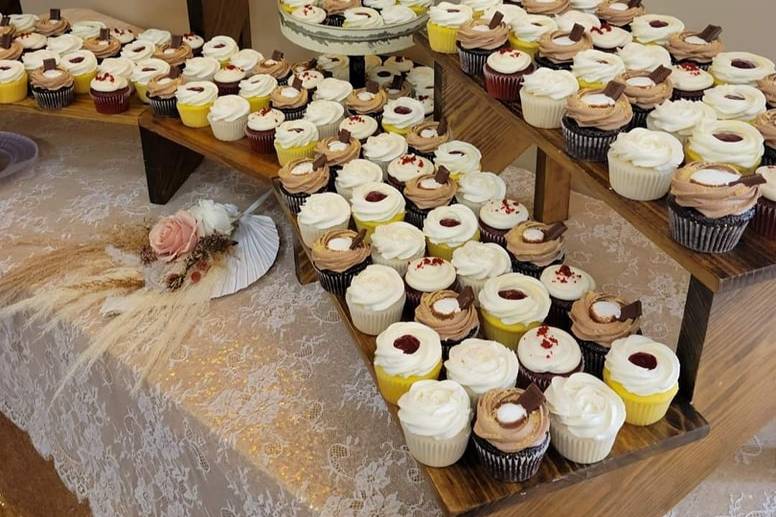 Gourmet cupcake display