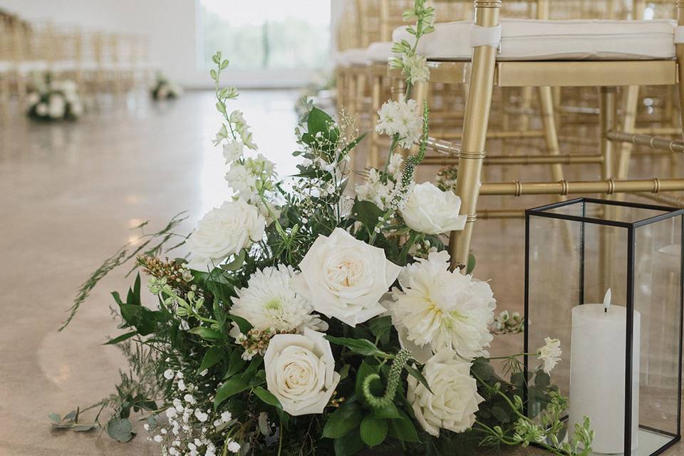 Clean white and black wedding