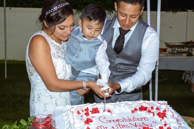 Wedding cake cut