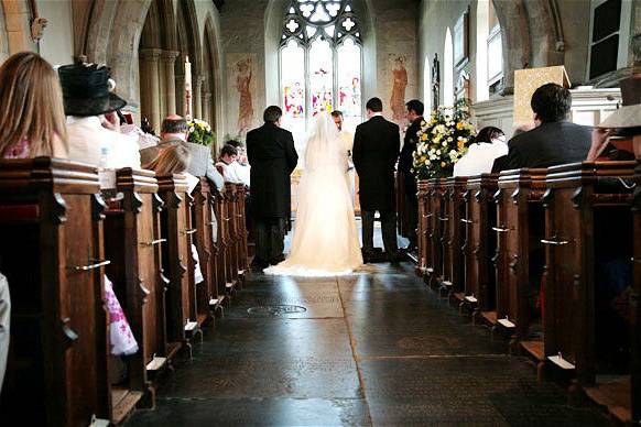 Indoor wedding ceremony