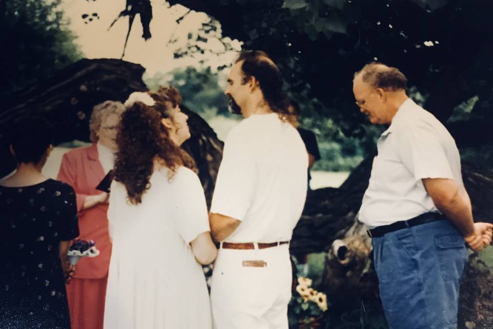 The wedding in a field ... it’s not where you commit to each other but that the intent of the commitment.