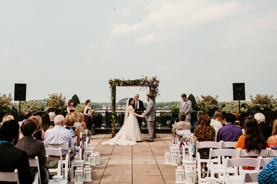 Rooftop ceremony