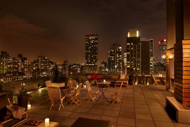 The Heights 31st-floor rooftop terrace at Arlo NoMad