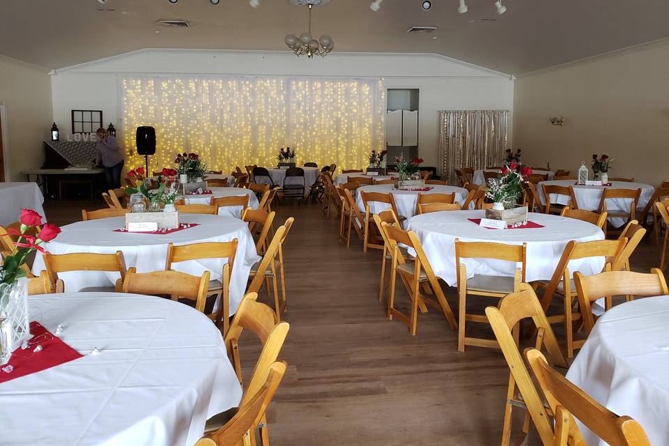 Pavilion with tables