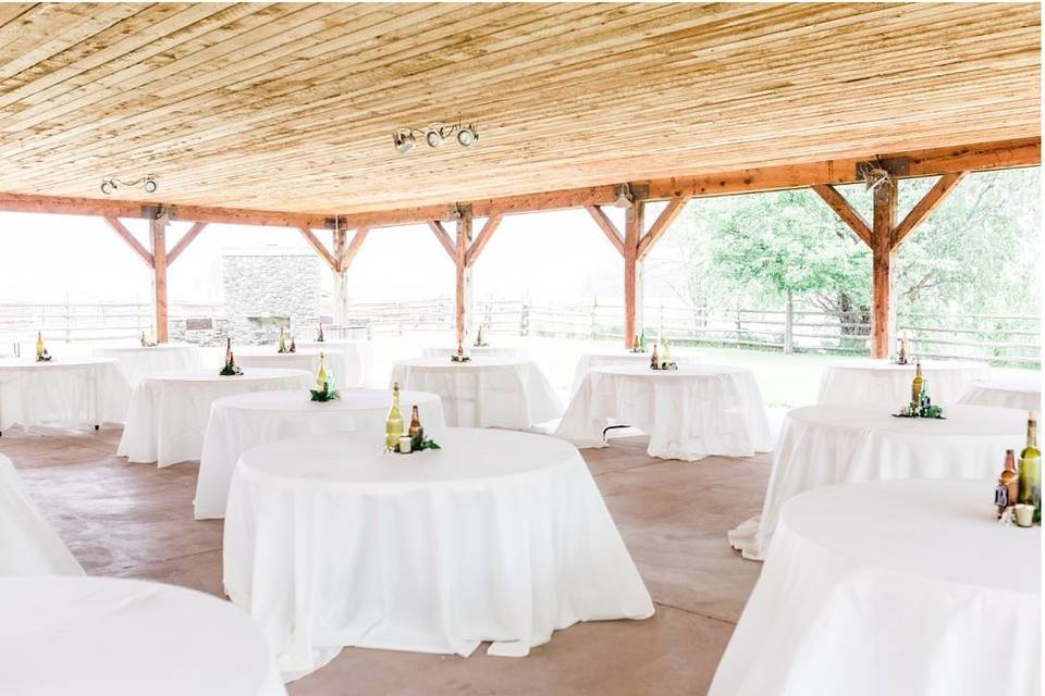 Pavilion with tables