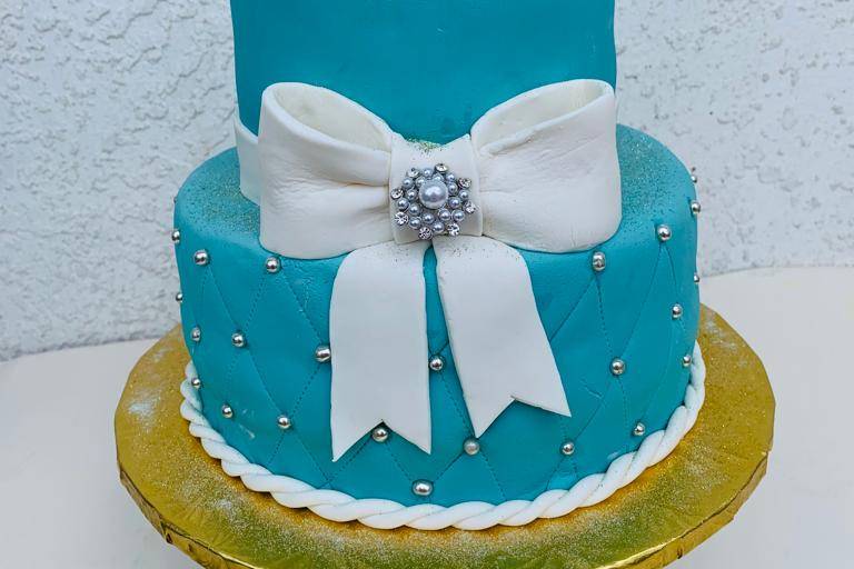 Blue Wedding cake