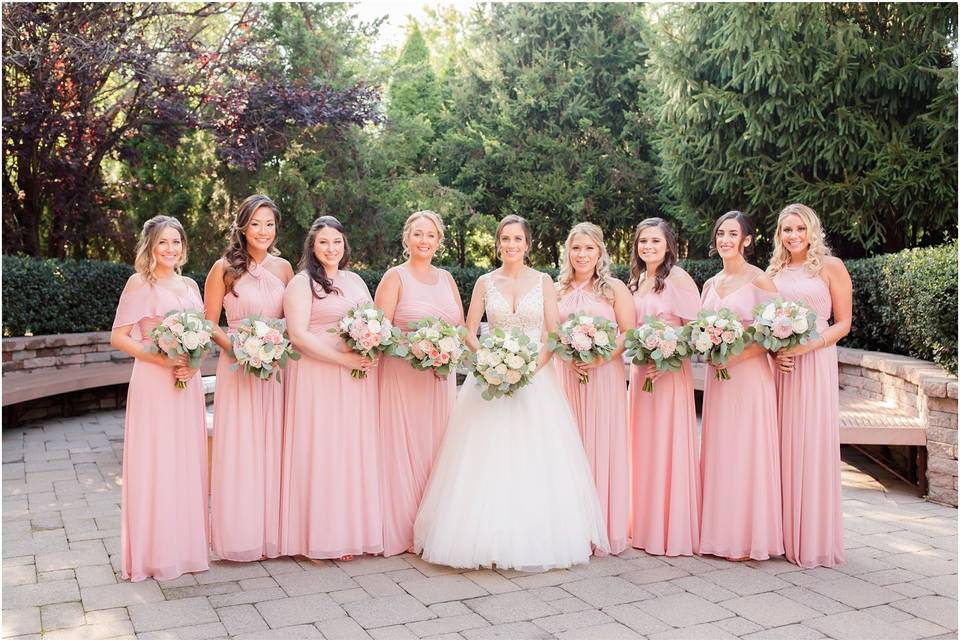 Blush and white wedding