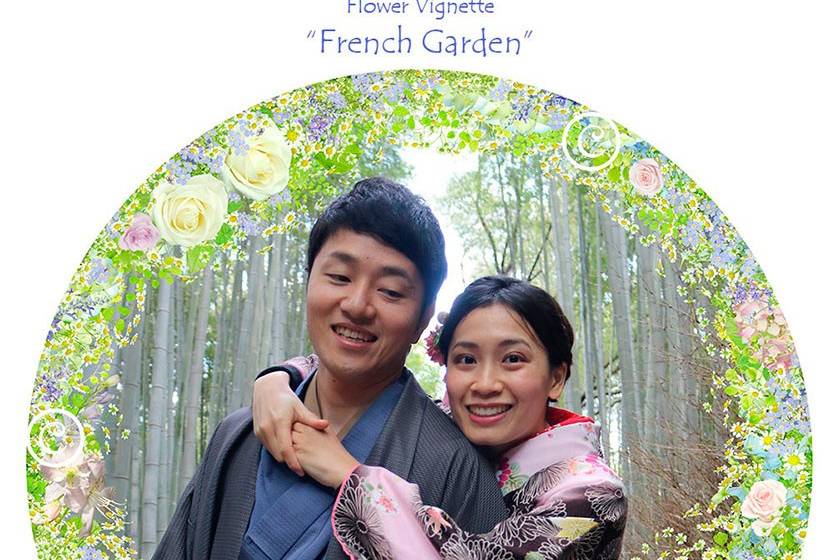 Flower Vignette- French Garden