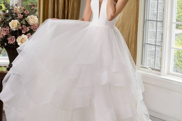 Ruffle Skirt Wedding Dress