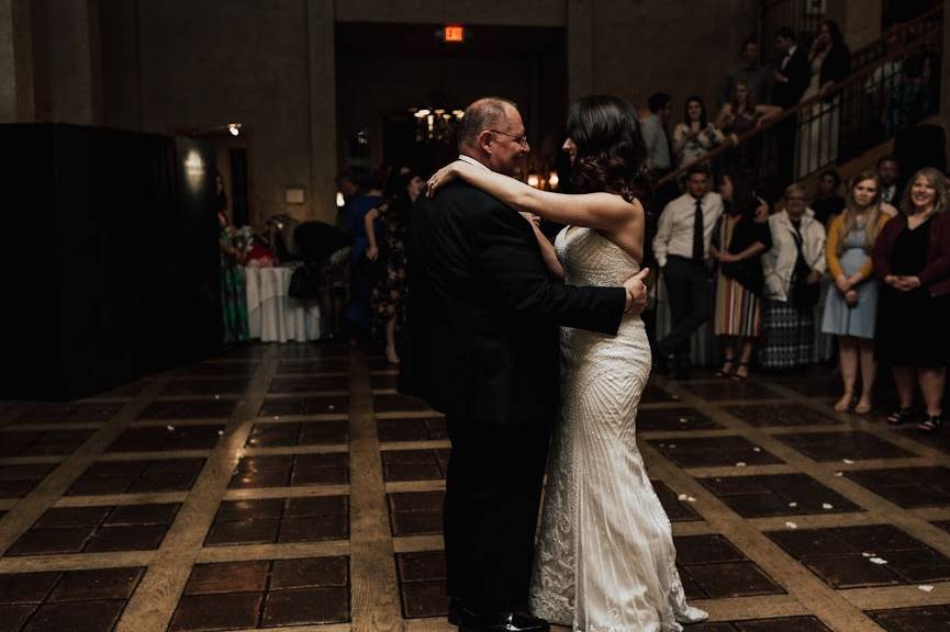 Bride and father dance