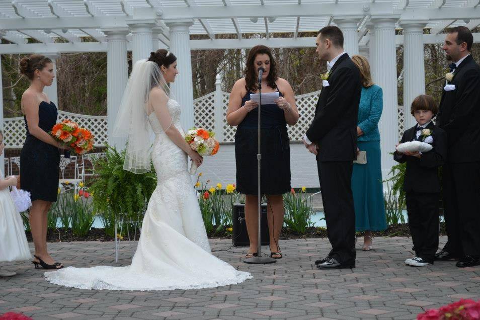 Outdoor wedding ceremony