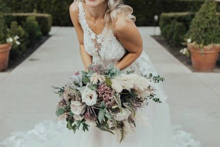 Bride laughing