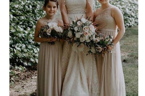 Bride with her girls