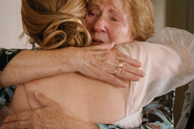 Grandma hugs