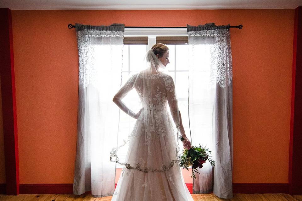 Window lit bridal
