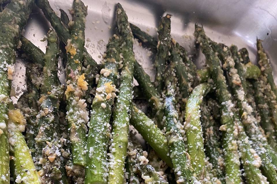 Lemon parmesan asparagus