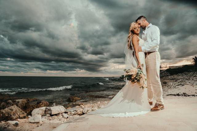 Beach front wedding