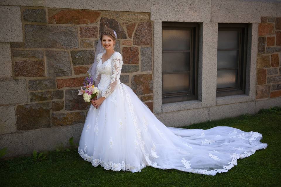 Smiling bride