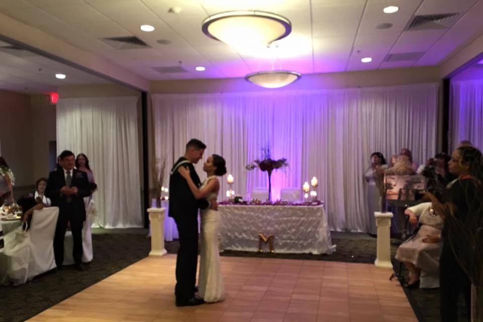 First dance & up lighting