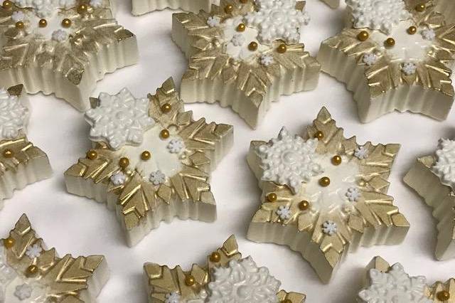 Golden Oreo Snowflakes