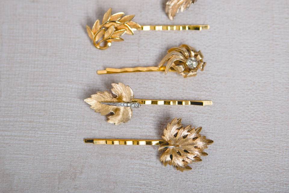 Custom vintage hair pins