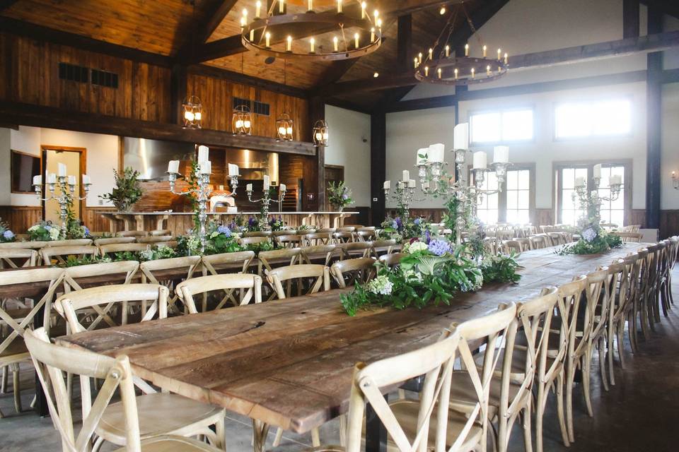 Rustic reception space