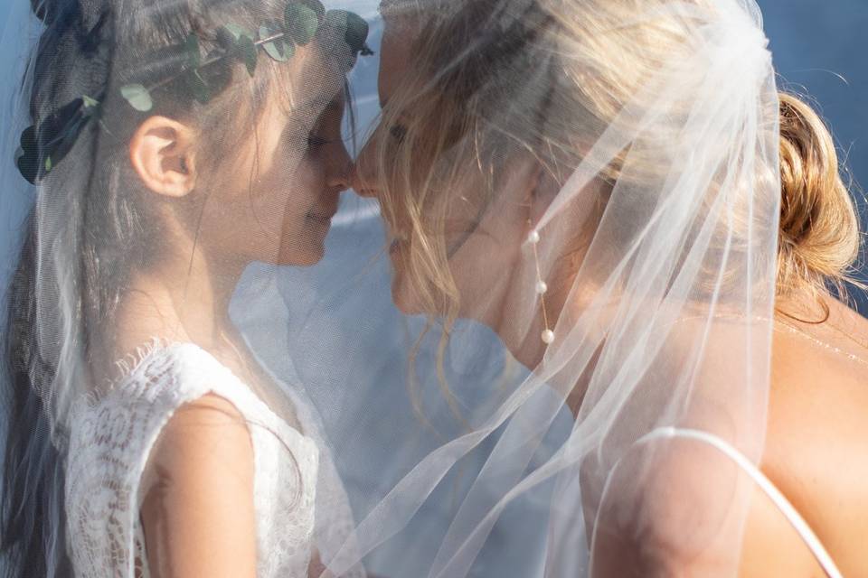 Bride & flower girls