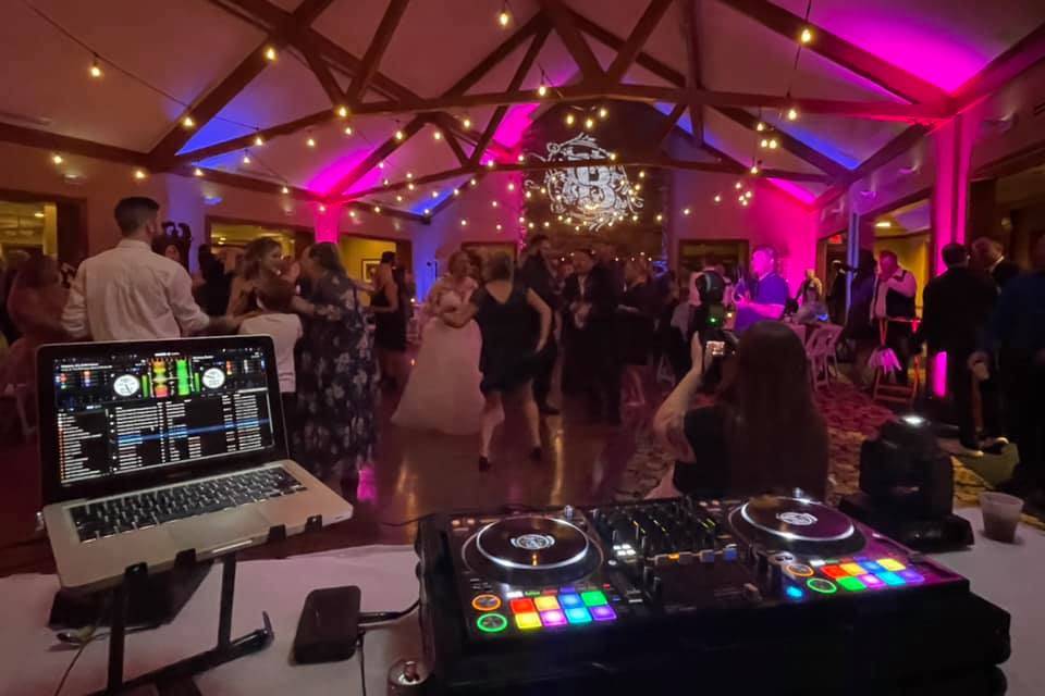 Guests dancing