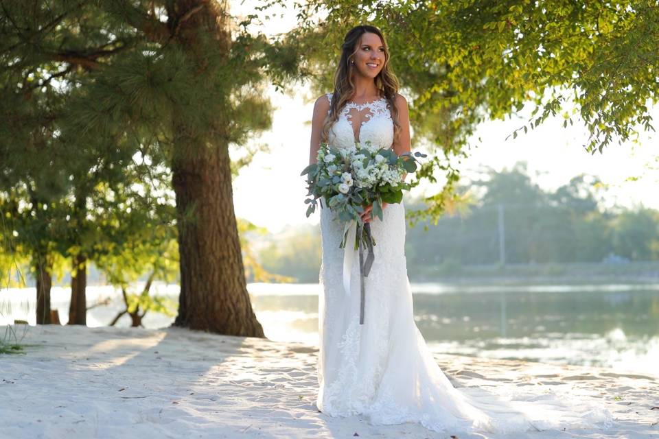 Bride on the beach