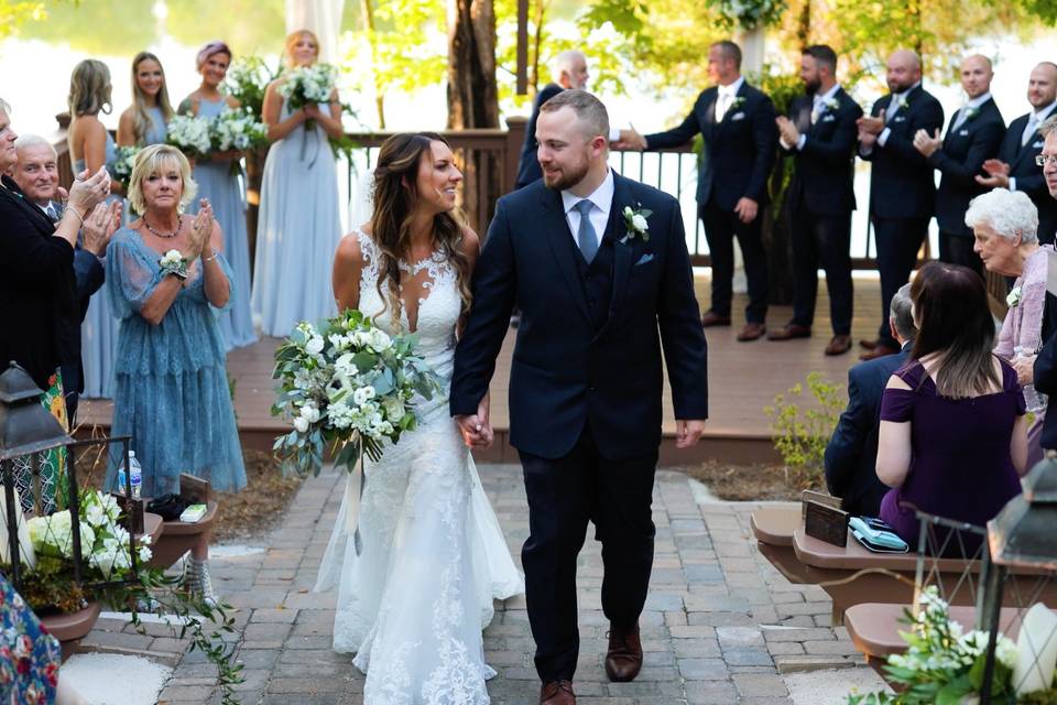 Walking back down the aisle