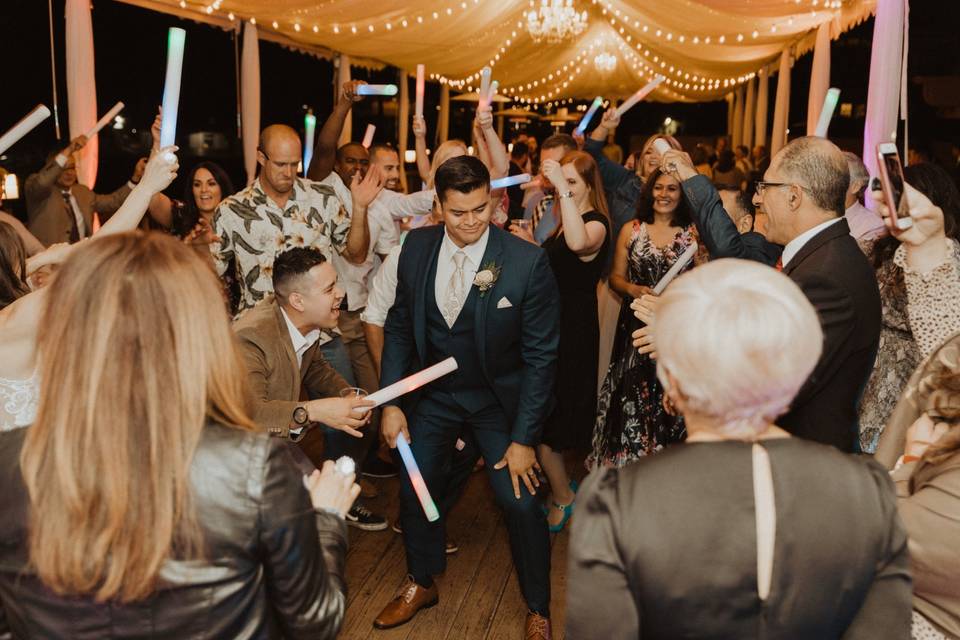 Groom on the dance floor