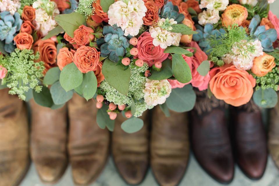 Flowers and succulents