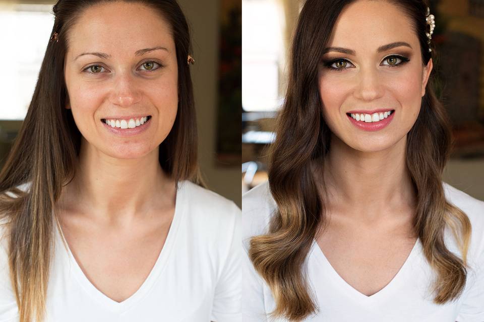Elegant makeup | Before and after