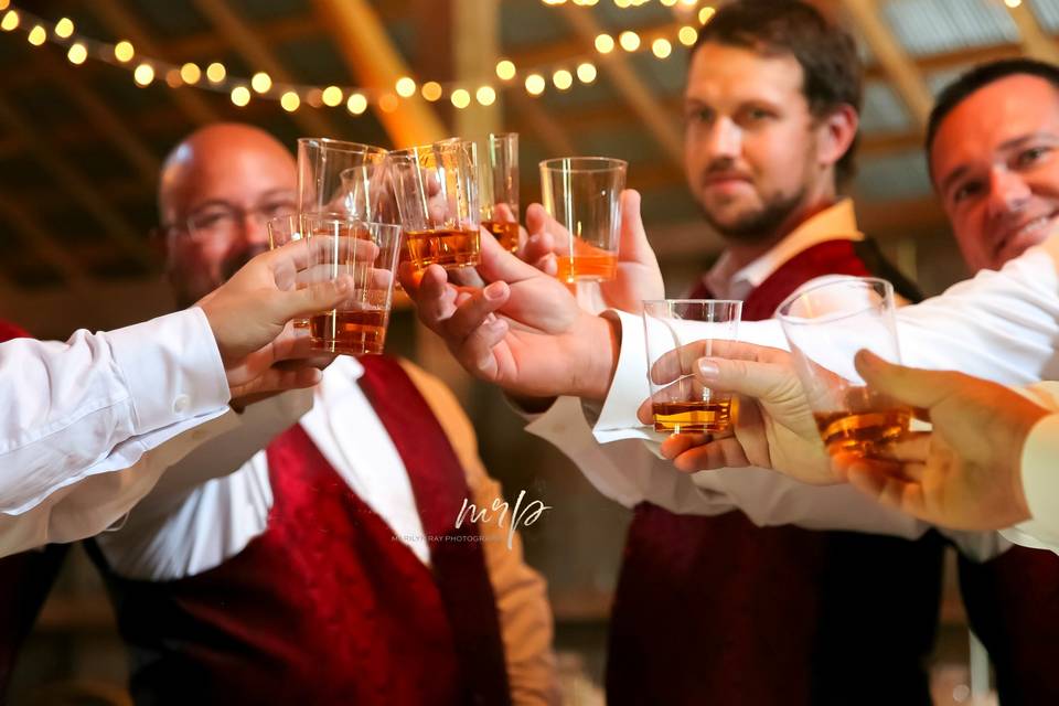 Toasting the groom