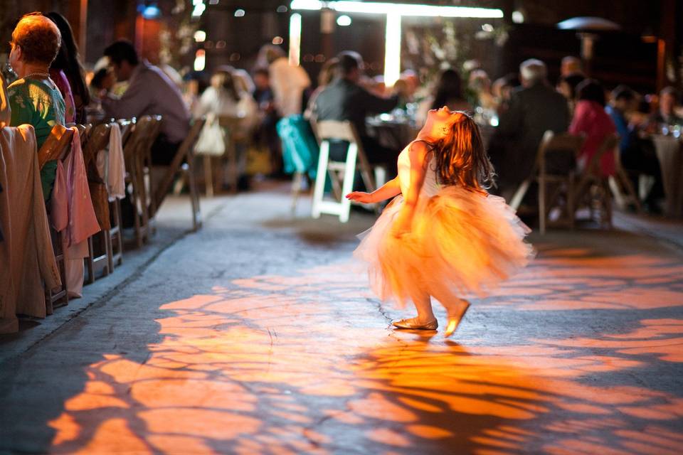 Flower girl dancing