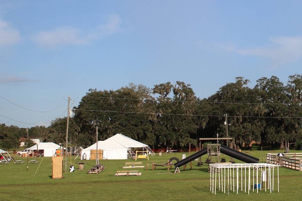 Rainbow over the venue grounds