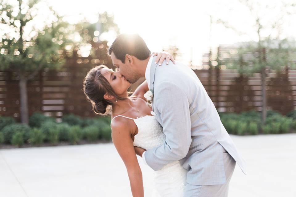 The wedding kiss