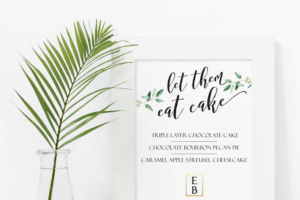 Let them eat cake dessert menu