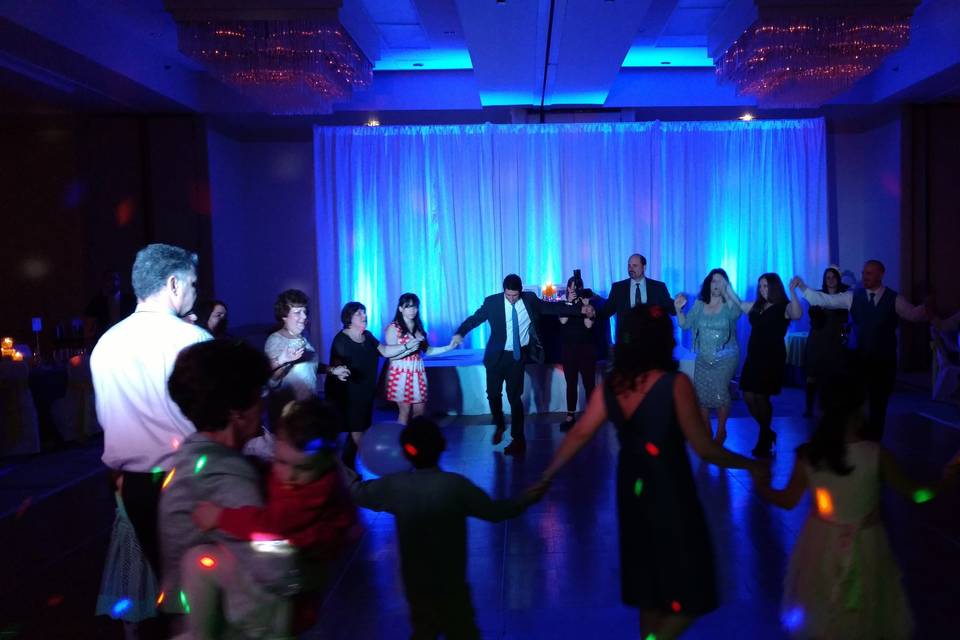 Guests dancing