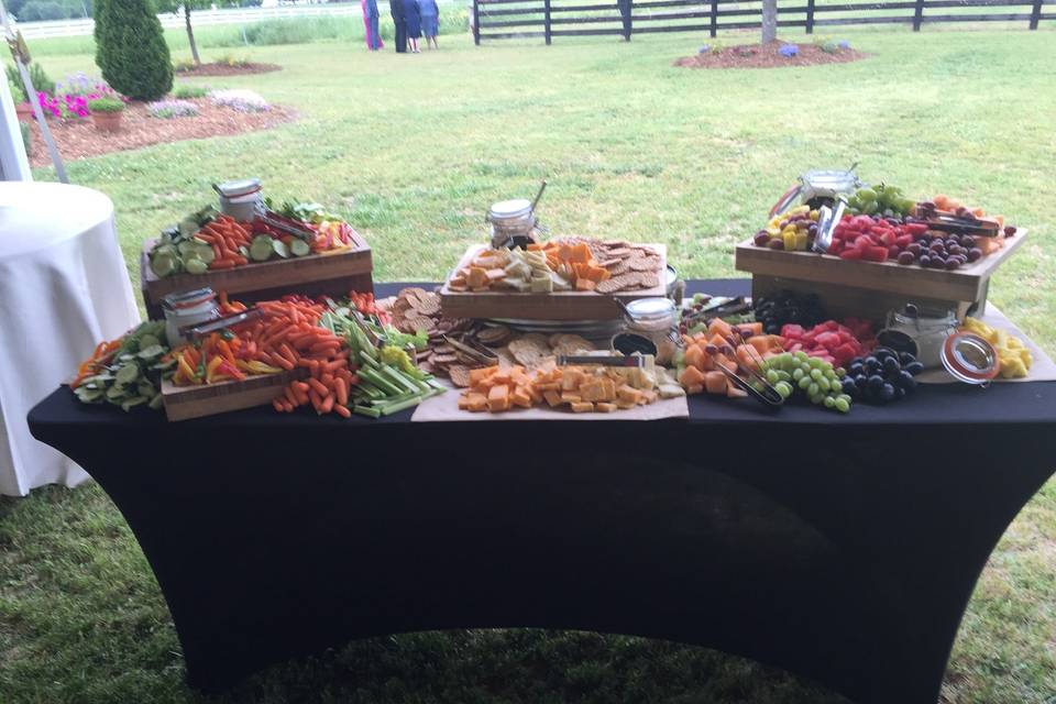 Vegetable and fruit buffet