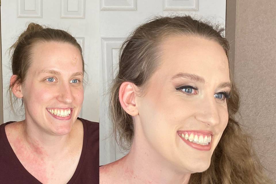 Bridal Trial Before & After