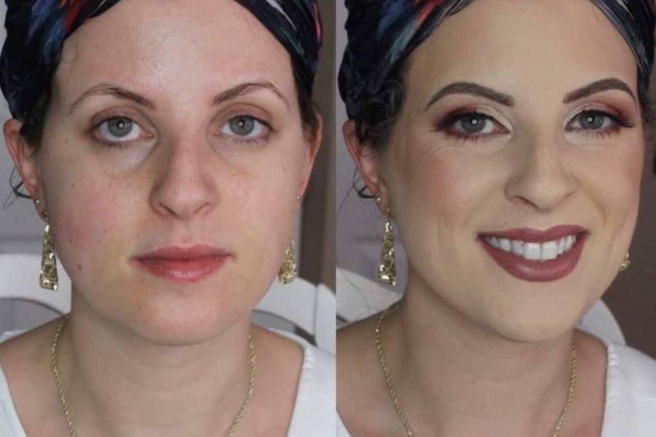 Bridal trial before and after